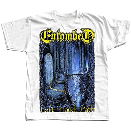 Mean Entombed - Left Hand Path, Death Metal Music Band T-Shirt White 3XL von MEELOVE