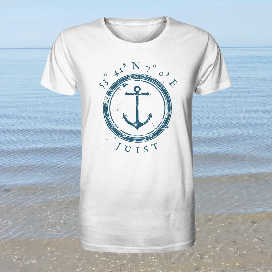 Juist T-Shirt Mit Koordinaten, Maritimes Shirt von MEERcoordinates