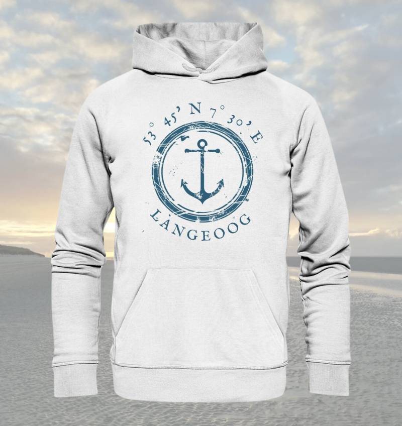 Langeoog Hoodie Mit Koordinaten - Maritimer Organic Unisex von MEERcoordinates