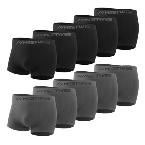 MEETWEE Boxershorts Herren Unterhosen Männer Unterwäsche Retroshorts Trunk Sport Atmungsaktive 4/5/10 Pack von MEETWEE