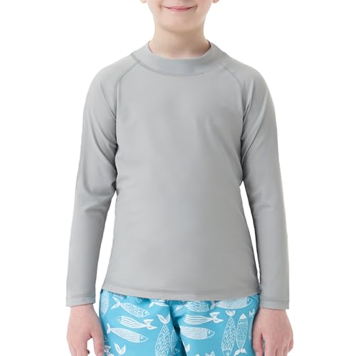 MEETWEE Boy's Swimsuit Rash Vest Swimming Shirts for Boys Long/Short Sleeve UPF 50+ Sun Protection Rash Guard 5-15 Years von MEETWEE