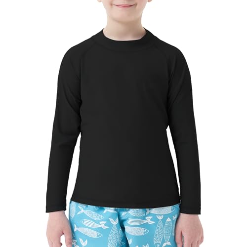 MEETWEE Boy's Swimsuit Rash Vest Swimming Shirts for Boys Long/Short Sleeve UPF 50+ Sun Protection Rash Guard 5-15 Years von MEETWEE