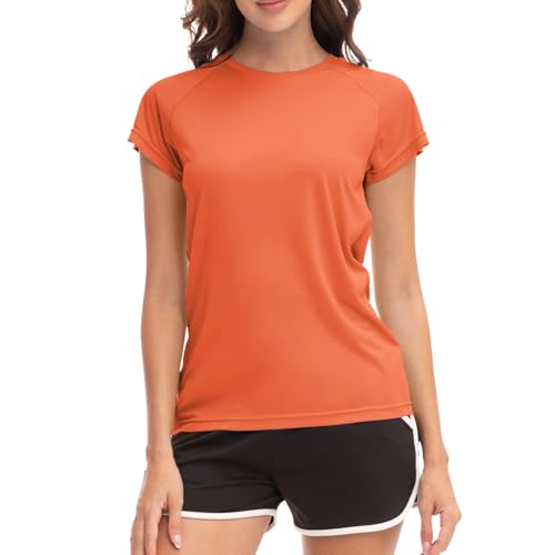 MEETWEE Damen Surf Shirt Rash Guard UV Shirts Schwimmen Tankini UPF 50+ Kurzarm Badeshirt Bademode Shirt MEETWEE Damen Surf Shirt Rash Guard UV Shirts Schwimmen Tankini UPF 50+ Kurzarm Badeshirt Bademode Shirt von MEETWEE
