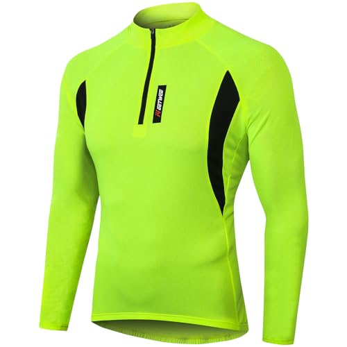 MEETWEE Herren Radtrikot, Fahrradtrikot Kurzarm & Langarm Fahrrad Shirt Fahrradbekleidung Radshirt für Männer, Atmungsaktive Cycling Jersey Schnell Trocknen Radsport Bekleidung von MEETWEE