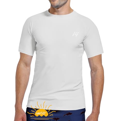 MEETWEE Herren Rash Guard Rash Vest Männer Langarm/Kurzarm UV Schutz T-Shirt Tops UPF 50+ Schnelltrocknend für Schwimmen Surfen Wassersport von MEETWEE