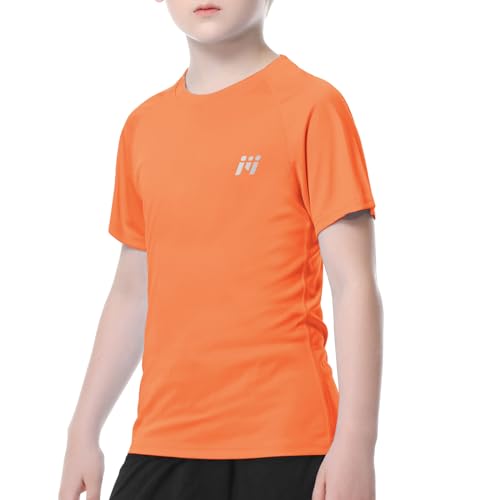 MEETWEE Jungen Rash Guard Kurzarm Kinder Badeshirt UV Schutz UPF 50 + Schwimmshirt Schnelltrocknend von MEETWEE