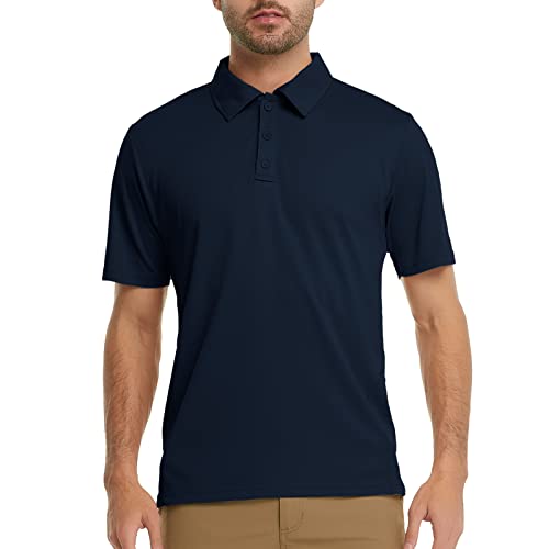 MEETWEE Poloshirt Herren Kurzarm,Herren Golf Polohemd Schnelltrocknend Atmungsaktiv Sport Outdoor Shirts für Golf Tennis-Fit Polo von MEETWEE