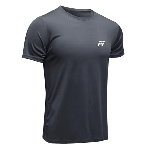 MEETWEE Sportshirt Herren, Laufshirt Kurzarm Mesh Funktionsshirt Atmungsaktiv Kurzarmshirt Sports Shirt Trainingsshirt für Männer von MEETWEE