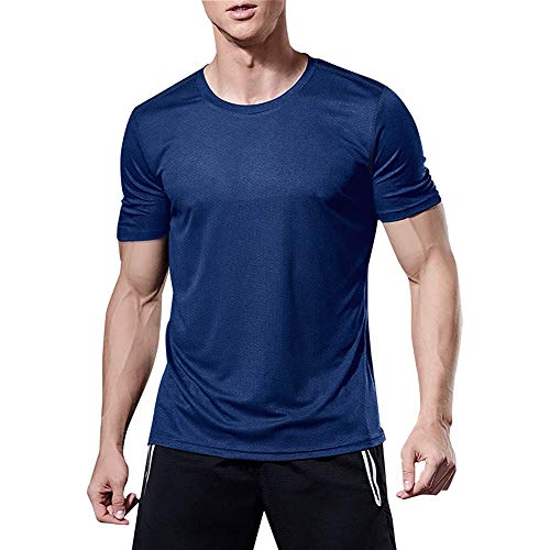 MEETWEE Sportshirt Herren, Laufshirt Kurzarm Mesh Funktionsshirt Atmungsaktiv Kurzarmshirt Sports Shirt Trainingsshirt für Männer von MEETWEE