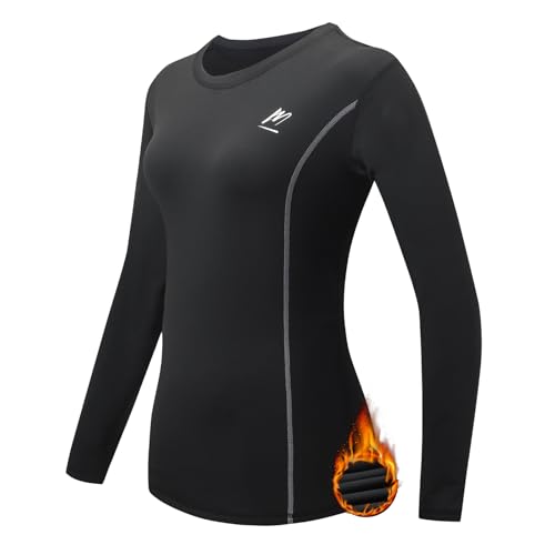 MEETWEE Thermounterwäsche Funktionsunterwäsche Damen,Skiunterwäsche Winter Set Atmungsaktiv Lange Thermo Unterwäsche Tops Thermowäsche Unterhemd von MEETWEE