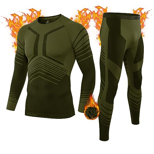 MEETWEE Thermounterwäsche Herren Atmungsaktiv Männer Thermo Funktionswäsche Winter Skiunterwäsche Unterwäsche Thermounterhemd Thermounterhose Base Layer Ski Winter Sport von MEETWEE