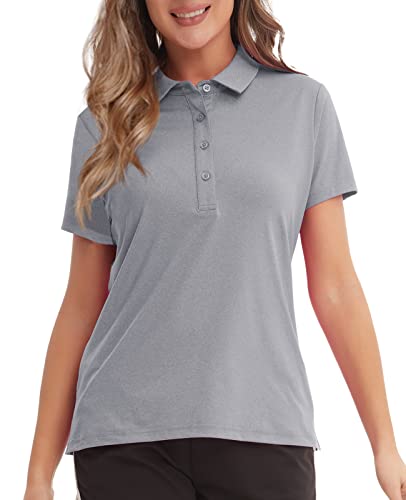 MEETYOO Damen P14 Polo Shirt, Grau, S EU von MEETYOO