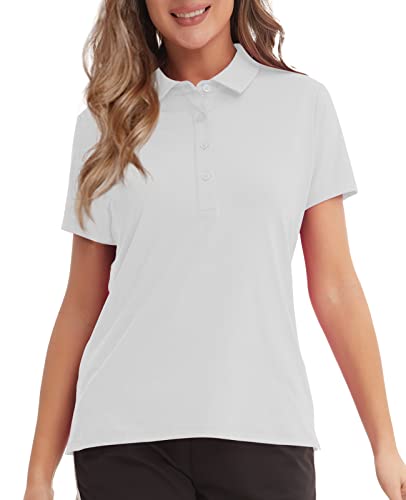 MEETYOO Damen P14 Polo Shirt, Weiß, S EU von MEETYOO