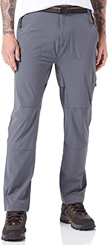 MEETYOO Herren H12 Hiking Pants, Dunkelgrau-Belt, M von MEETYOO