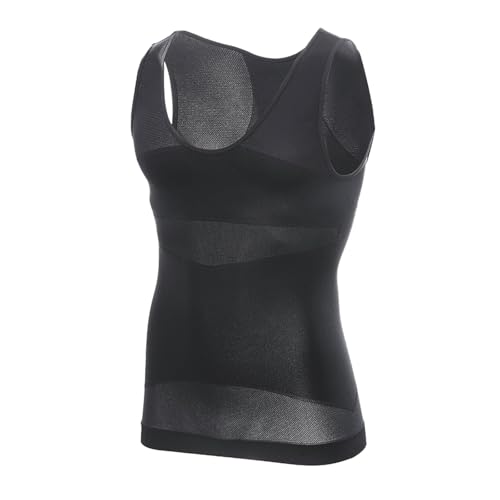 MEETYOO Herren Kompression Tank Top/Langarm Shirt Shapewear Unterhemd Männer Sport Shirt Muskelshirts Fitness Workout Schnelltrocknend Atmungsaktiv von MEETYOO