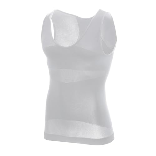 MEETYOO Herren Kompression Tank Top/Langarm Shirt Shapewear Unterhemd Männer Sport Shirt Muskelshirts Fitness Workout Schnelltrocknend Atmungsaktiv von MEETYOO