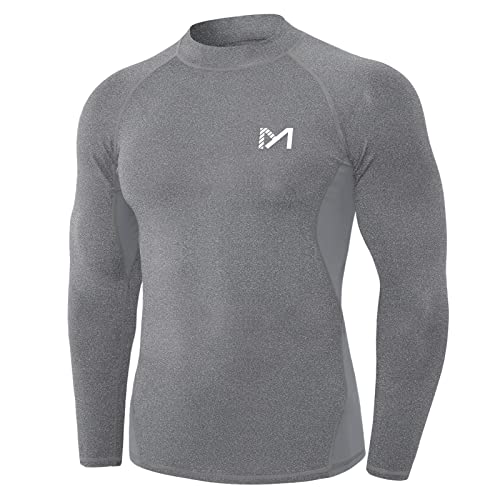 MEETYOO Kompressionsshirt Herren, Funktionsshirt Langarm Fitnessshirt Männer Atmungsaktiv Sportshirt Laufshirt für Laufen Sport Turnhalle von MEETYOO