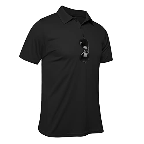 MEETYOO Herren P11 Polo Shirt, Schwarz, S EU von MEETYOO