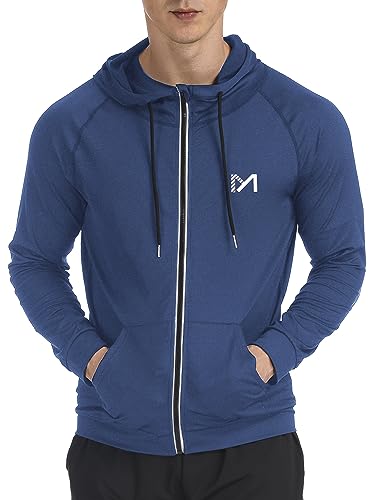 MEETYOO Herren Laufjacke Oberbekleidung, blau, Large von MEETYOO