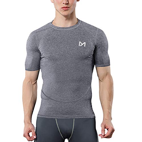 MEETYOO Kompressionsshirt Herren, Laufshirt Kurzarm Funktionsshirt Atmungsaktiv Sportshirt Männer T-Shirt für Running Jogging Fitness Gym von MEETYOO