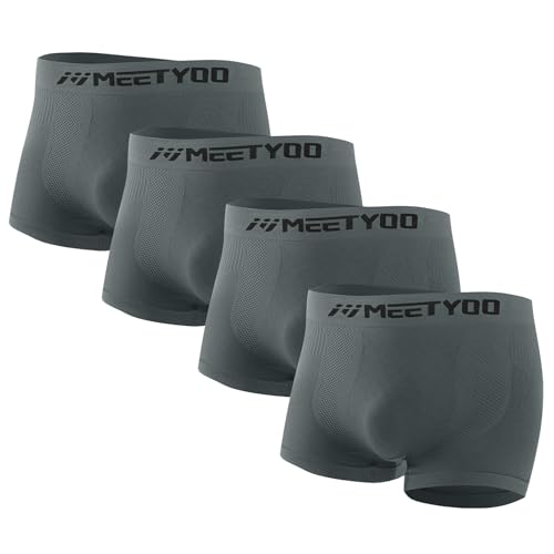 MEETYOO Herren Boxershorts Unterhosen Männer Kompressionsshorts Sport Retroshorts Men Unterwäsche Atmungsaktiv Weich 4/5/10 Pack von MEETYOO