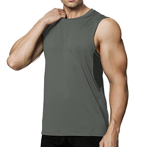 MEETYOO Men's T6 Vest, Grau, L von MEETYOO