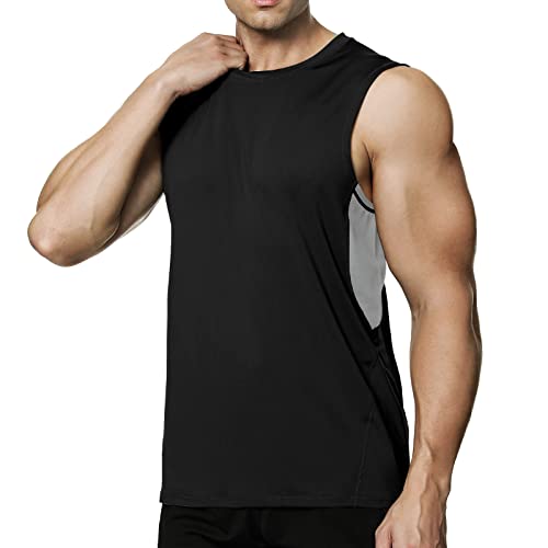 MEETYOO Men's T6 Vest, Schwarz, M von MEETYOO