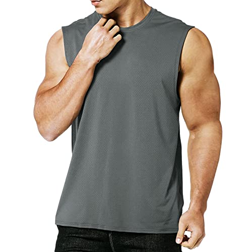 MEETYOO Tank Top Herren, Achselshirts Sport Ärmelloses Shirt Unterhemd Fitness Sleeveless Tshirt für Running Jogging Gym von MEETYOO