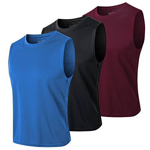 MEETYOO Herren T3 Vest, Blau+schwarz+rot, XL EU von MEETYOO