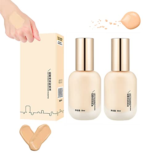 Hydrating Waterproof and Light Long Lasting Foundation, Concealer Foundation Cream, Light Makeup Holding Liquid Foundation, for Combination & Oily Skin (Natural) von MEEVER