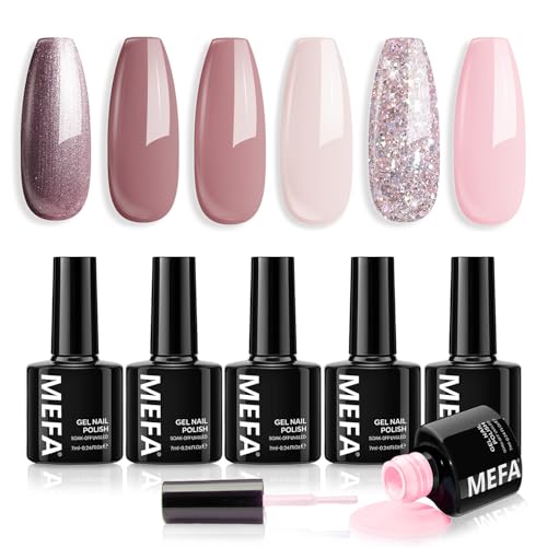 MEFA Gel Nail Polish Set Dark Red 002 von MEFA