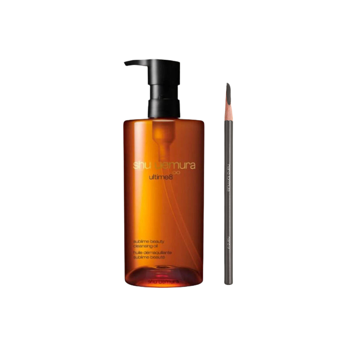 Shu Uemura Hero Set B (Ultime8 Sublime Beauty Cleansing Oil 450ml & H9 Hard Formula Eyebrow Pencil - 05 Stone Gray ) von Shu Uemura