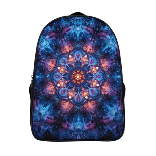 Mandala Schulrucksack Schultasche College Rucksack Reise Tagesrucksack Große Büchertaschen Für Teenager Mädchen Frauen Studenten Schulranzen 40x28x16cm von MEFESE