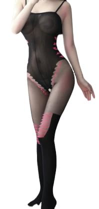 MEGAHERZ Damen Bodystocking öL GläNzend Bodystocking Schrittlos Bodysuit Einstellbar Nylon Catsuit Frauen Overall Strumpfhose Open Range Strümpfe Jumpsuit (weiß) von MEGAHERZ