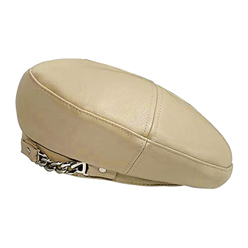 MEGAUK Damen Barett Französische Mütze Ledermütze Mädchen Beanie Maler Kappe Prinzessinhut Fraumütze Baske Baskenmütze Beret Cap Frühling Herbst Winter Hut von MEGAUK