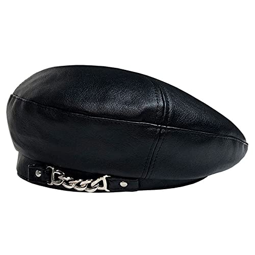 MEGAUK Damen Barett Französische Mütze Ledermütze Mädchen Beanie Maler Kappe Prinzessinhut Fraumütze Baske Baskenmütze Beret Cap Frühling Herbst Winter Hut von MEGAUK