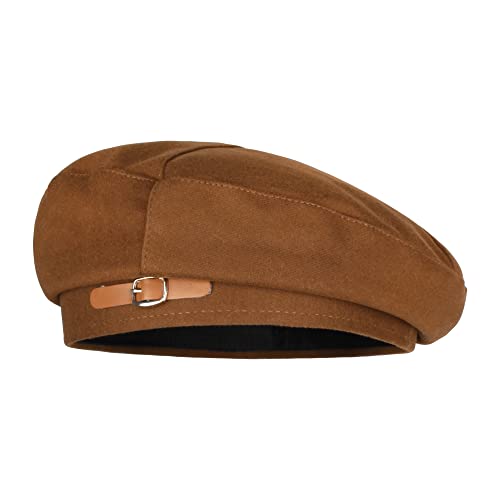 MEGAUK Damen Barett Französische Mütze Mädchen Beanie Maler Kappe Prinzessinhut Fraumütze Baske Baskenmütze Beret Cap Frühling Herbst Winter Hut von MEGAUK