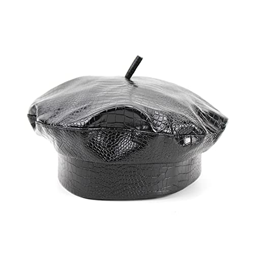 MEGAUK Damen Barett Französische Mütze Mädchen Ledermütze Beanie Maler Kappe Prinzessinhut Fraumütze Baske Baskenmütze Beret Cap Frühling Herbst Winter Hut von MEGAUK