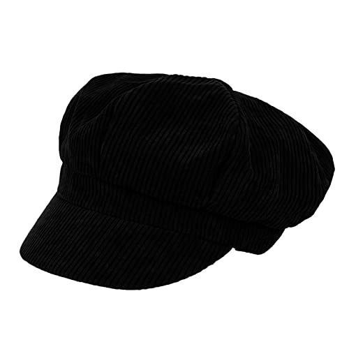 MEGAUK Damen Kord Barett Französische Mütze Mädchen Beanie Maler Kappe Prinzessinhut Fraumütze Baske Baskenmütze Beret Cap Frühling Herbst Winter Hut von MEGAUK