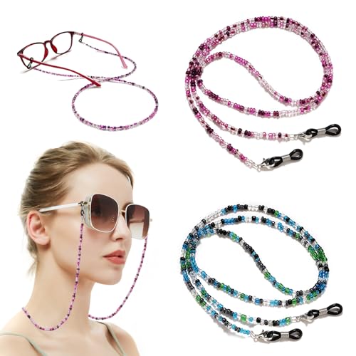 MEGAVOW 2 Stück Brillenkette Damen, Stilvolles Perlen-Brillenband Damen, Einstellbarer Brillenbänder Sport Brillen Kette Anti-Rutsch Brillenschnur für Brillenzubehör Brillenhalter MEGAVOW 2 Stück Brillenkette Damen, Stilvolles Perlen-Brillenband Damen, Einstellbarer Brillenbänder Sport Brillen Kette Anti-Rutsch Brillenschnur für Brillenzubehör Brillenhalter von MEGAVOW