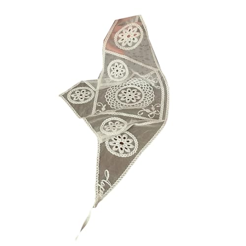 MEIBAOGE Eleganter Spitzen-Haar-Schal, Blumenkopf-Wickeltuch, auffälliges und bequemes Wickeltuch für Damen und Mädchen von MEIBAOGE
