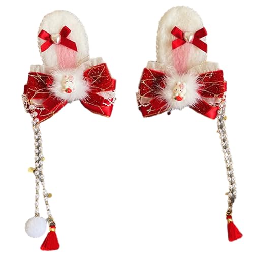 MEIBAOGE Exquisites Kaninchenohr-Stirnband/Haarnadel/Baskenmütze schönes Haar-Accessoire für Mädchen und Frauen für Partys und besondere Anlässe von MEIBAOGE