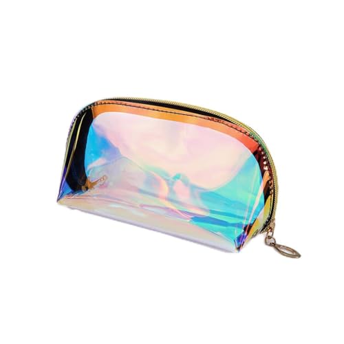 MEIBAOGE Holographic Kosmetiktasche Transparent Make-up Etui Kulturbeutel Reise-Organizer,Make-up Etui-Schwarz-S von MEIBAOGE