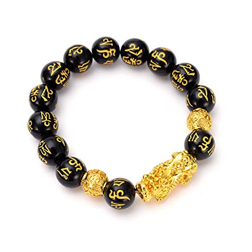 MEIBAOGE PIXIU Armband Bring Lucky Brave Wealth Feng Shui Armbänder Lucky Amulett Schmuck Schwarz 5 In 9 In von MEIBAOGE
