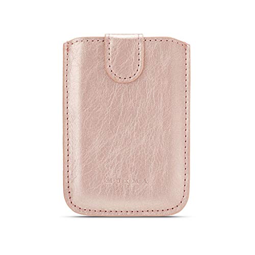 MEIBAOGE PU-Leder Brieftasche Kartentasche Klebehalter Hülle Tasche Aufkleber für Handy,Kartenhalter-Roségold von MEIBAOGE