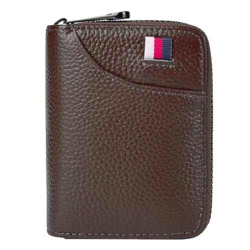 Sicherer und geräumiger Kartenhalter mit großem Fassungsvermögen, schützt Ihre Karten vor Entmagnetisierung, Kaffee, 10.5*8*2.3cm von MEIBAOGE