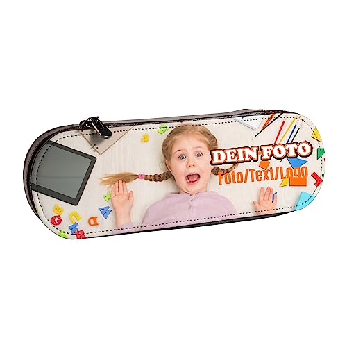 Individuelle Foto-Mäppchen, Personalisiertes Stiftemäppchen mit Bild & Text, Gestalte deine eigene Schulmäppchen/Kosmetiktasche mit deinem eigenen Bild, Personalisiertes Fotogeschenk zum Geburtstag von MEIERLE