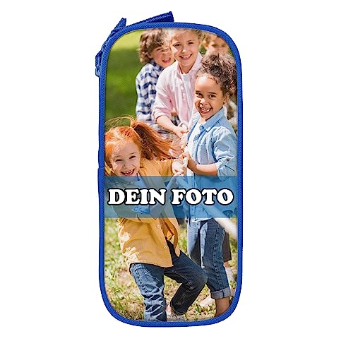 MEIERLE Foto-Federmäppchen, Persönliches Federmäppchen mit eigenem Foto & Text, Gestalte Dein individuelles Schulmäppchen/Kosmetiktasche mit Bild, Personalisiertes Fotogeschenk für den Geburtstag von MEIERLE