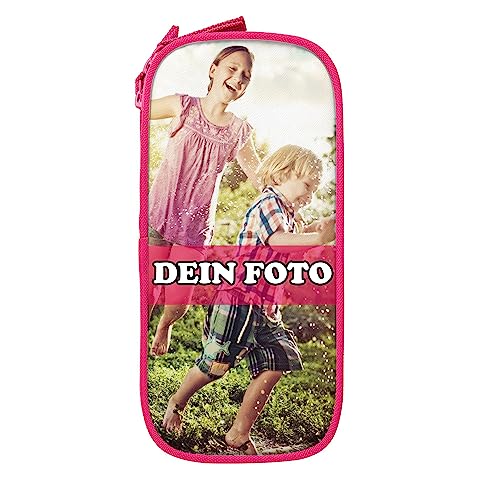 MEIERLE Foto-Federmäppchen, Persönliches Federmäppchen mit eigenem Foto & Text, Gestalte Dein individuelles Schulmäppchen/Kosmetiktasche mit Bild, Personalisiertes Fotogeschenk für den Geburtstag von MEIERLE