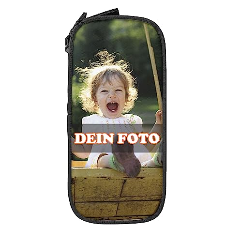 MEIERLE Foto-Federmäppchen, Persönliches Federmäppchen mit eigenem Foto & Text, Gestalte Dein individuelles Schulmäppchen/Kosmetiktasche mit Bild, Personalisiertes Fotogeschenk für den Geburtstag von MEIERLE